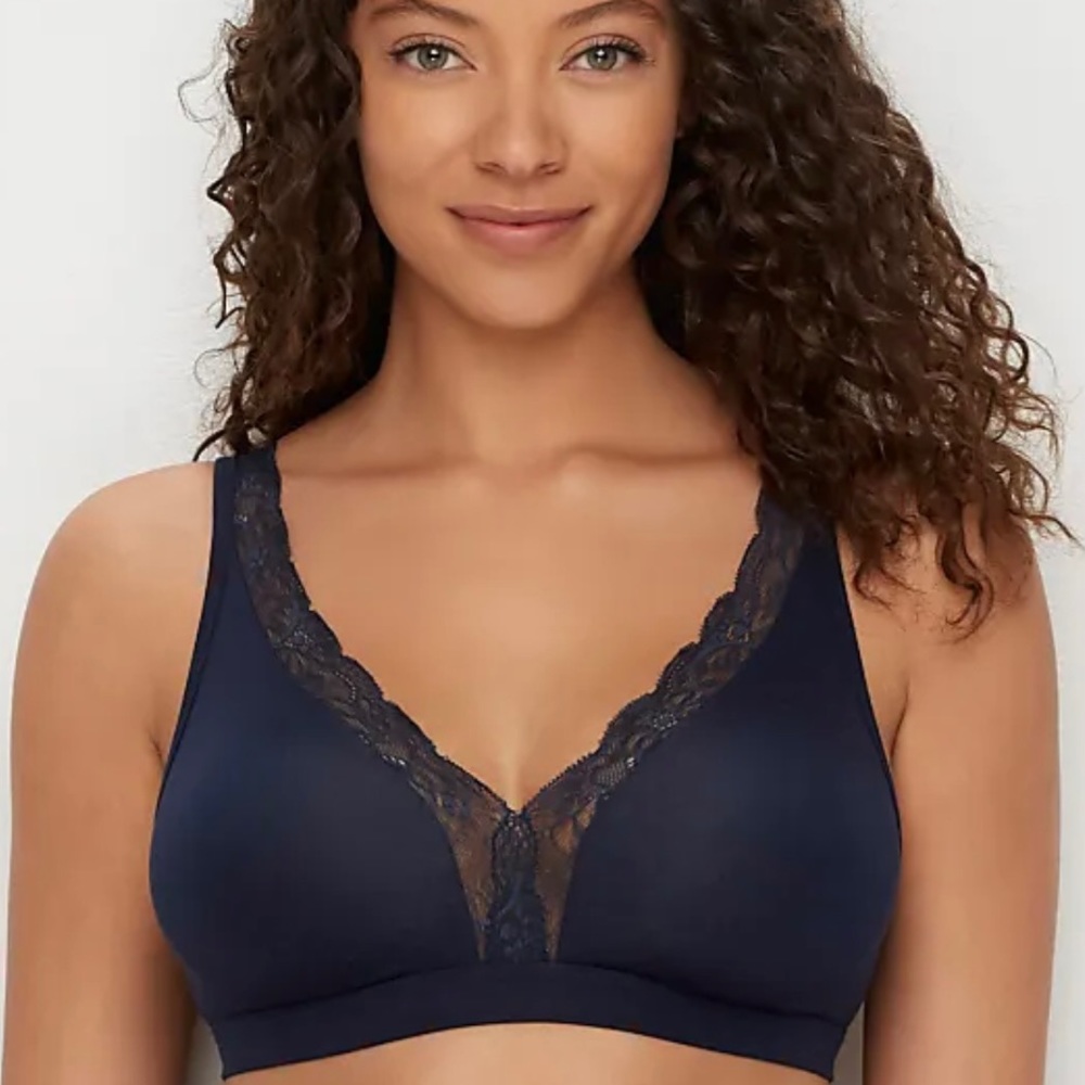 HANRO Lace Trim Cotton Bralette